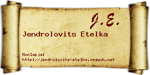 Jendrolovits Etelka névjegykártya